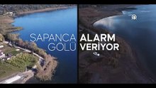 Sapanca Gölü'nün ortasında korkutan manzara