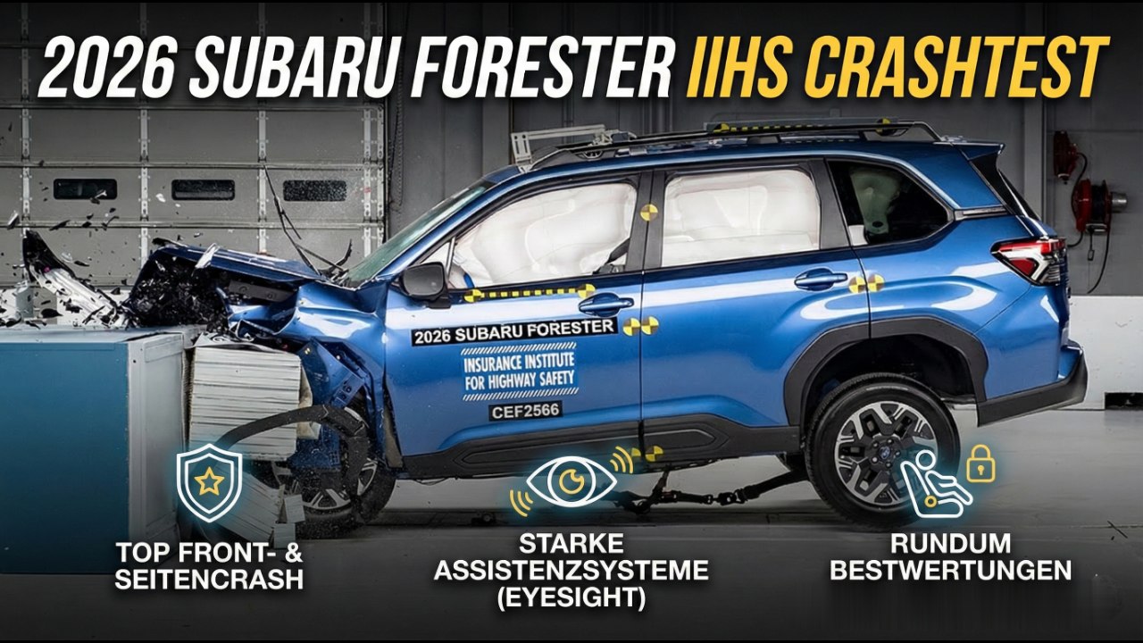 IIHS Crashtest im Check: So sicher ist der neue Subaru Forester 2026