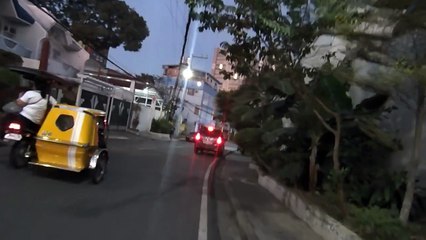 Gorgeous Twilight Scene on Malaya Street in Mandaluyong City in the Philippines