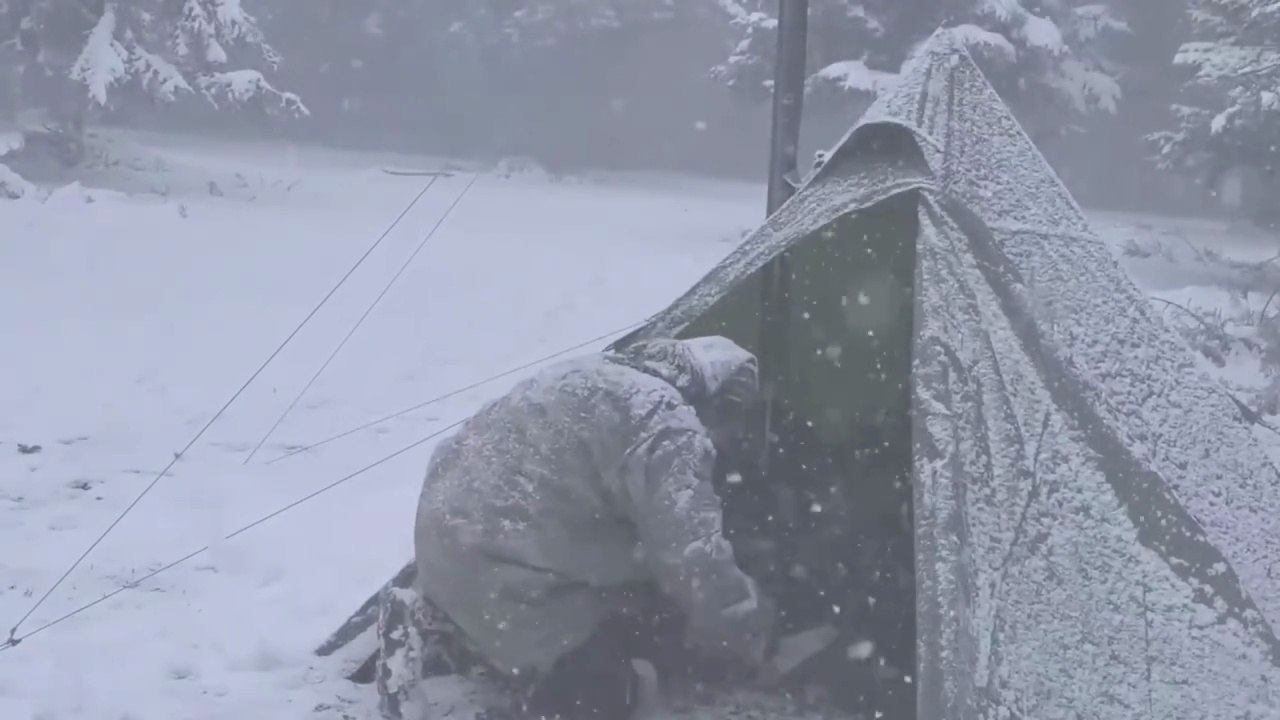 Surviving A (-70degree) Snowstorm With My Dogs Camping