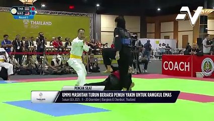 2 tahun bertukar ke profession silat, peralihan ini berbaloi dengan Ummi Mashitah Hassan raih emas dalam kategori tempur Kelas C