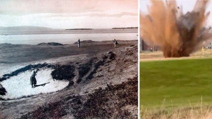 Así fue la explosión controlada de una bomba de la II Guerra Mundial en un histórico campo de golf