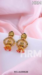 22KT Gold Lakshmi Earrings ( Temple Jewellers ) design 2025.#goldjewlery #Gold #stylish #antiquejewellery #antique