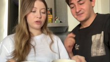 Girl pranks her boyfriend with a boiled egg that explodes in his face