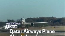 Qatar Airways Plane Aborts Landing In Strong Winds