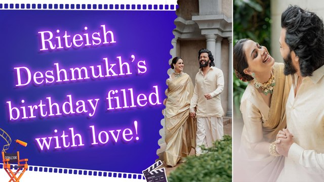 Ajay Devgn, Anil Kapoor and his wife Genelia Deshmukh shower love on Riteish Deshmukh on his birthday