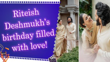 Ajay Devgn, Anil Kapoor and his wife Genelia Deshmukh shower love on Riteish Deshmukh on his birthday