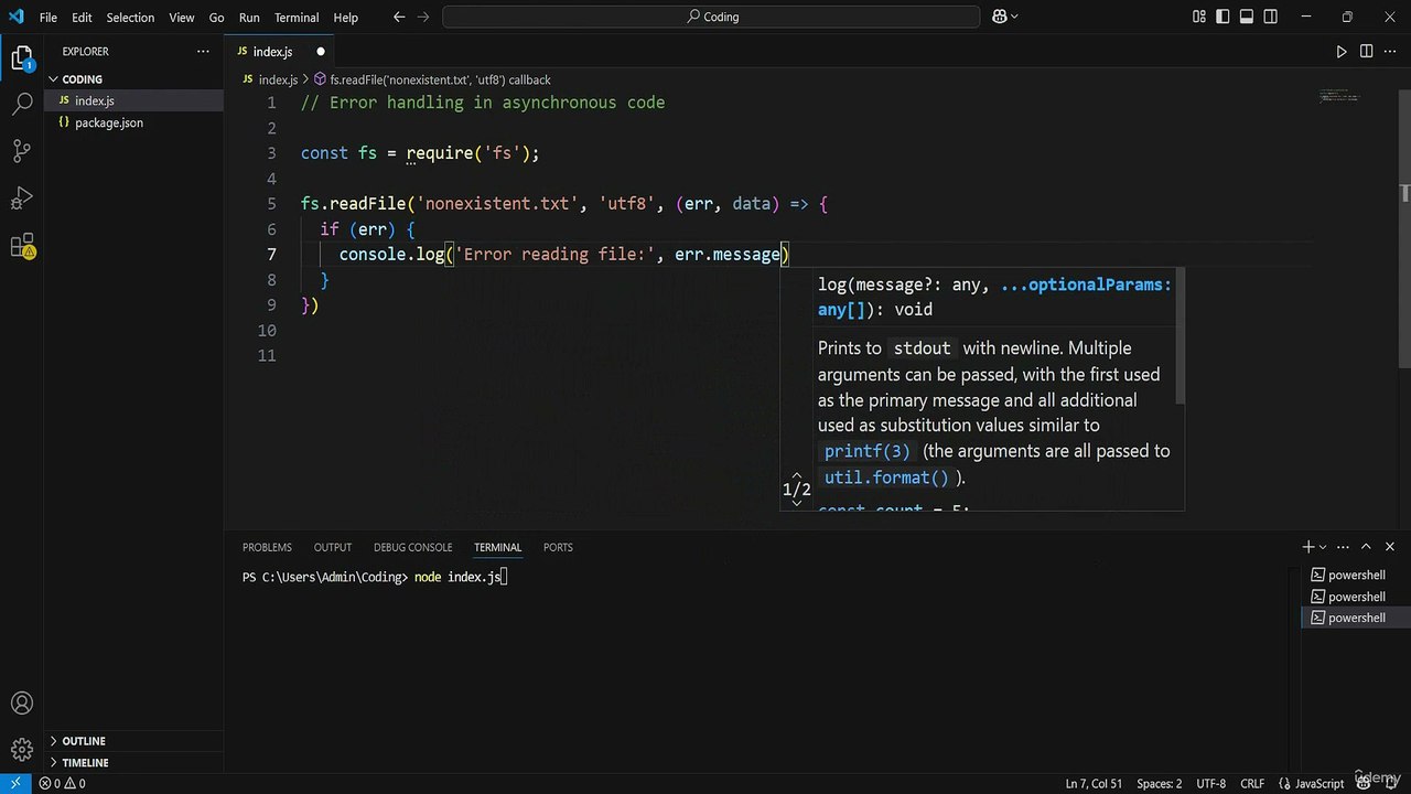 6_Error Handling in Asynchronous Code
