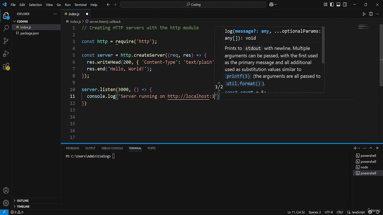 7_Creating HTTP Servers with the http Module