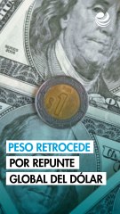 Peso retrocede por repunte global del dólar en mercado atento a funcionarios de la Fed