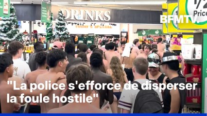 Un groupe de jeunes vandalisent un magasin à Melbourne, la police anti-émeute débarque
