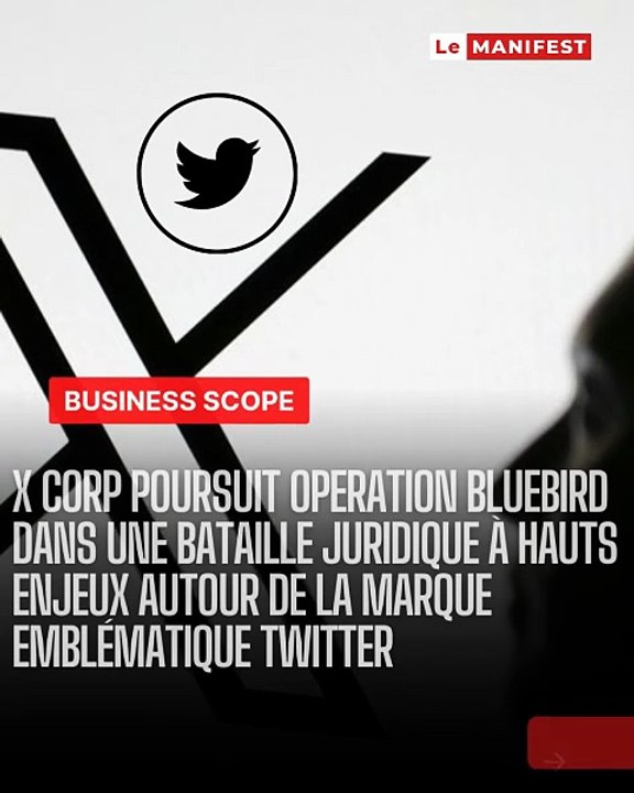 🚨X (ex-Twitter) attaque en justice la start-up Operation Bluebird, accusée de vouloir récupérer le nom et le logo mythiques de Twitter. Pour X, pas de débat : « Twitter n’a jamais disparu ». ⚖️🐦👉 Un clash juridique stratégique