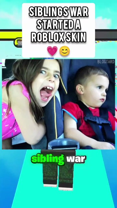 Siblings war started a Roblox skin 💗😊