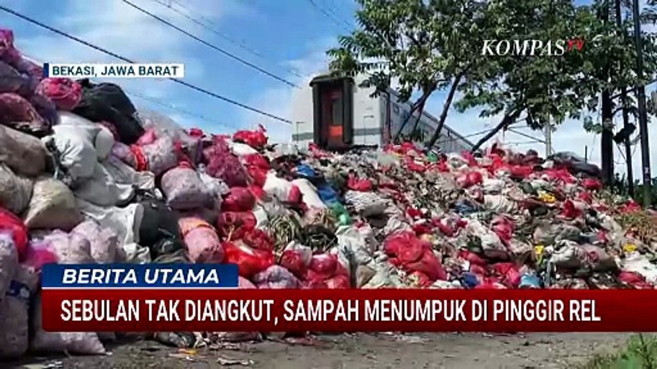 Tumpukan Sampah Menggunung Pinggir Rel Kereta, Warga Keluhkan Bau Tak Sedap | BERUT