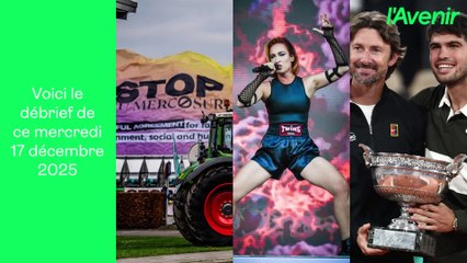 Le récap' de l'actu de ce mercredi: Des agriculteurs manifestent à l'aéroport de Liège| Les profs ont fait du vacarme | Coup de tonnerre en tennis