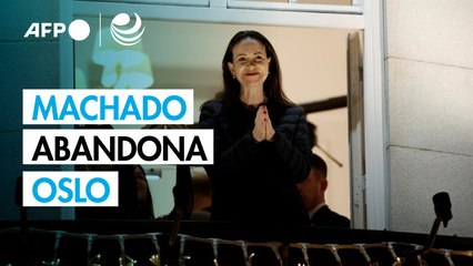 La nobel de la paz María Corina Machado abandonó Oslo