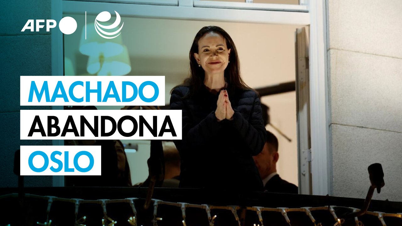 La nobel de la paz María Corina Machado abandonó Oslo