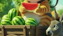 This Cat Owns the Farm 😂🍉 | Surreal AI Art Shorts
