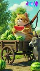 This Cat Owns the Farm 😂🍉 | Surreal AI Art Shorts