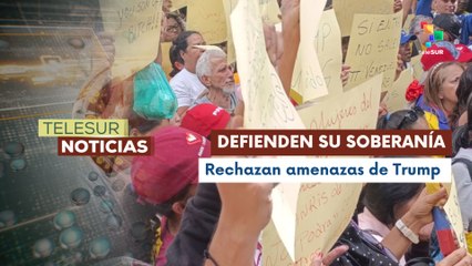 Venezolanos manifiestan repudio a las amenazas de EE.UU.