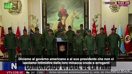 Venezuela, Caracas: non ci lasciamo intimidire da Trump