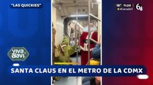 El Grinch y Santa Claus sorprenden en el metro de la CDMX