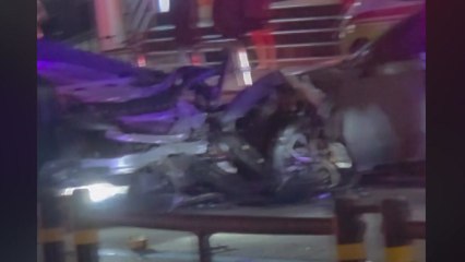 중앙분리대 충격 뒤 반대편 택시 '쾅'..."만취 상태" / YTN