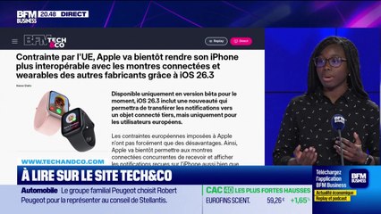 À lire sur le site Tech&Co : Contrainte par l'UE, Apple va bientôt rendre son iPhone plus interopérable avec les montres connectées et wearables des autres fabricants grâce à iOS 26.3, par Kesso Diallo - 17/12