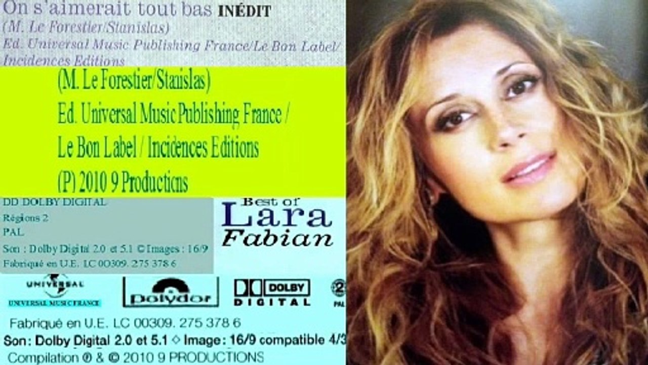 LARA FABIAN — On s'aimerait tout bas — (M. Le Forestier / Stanislas) – (2010) – INÉDIT | CD1 : Best of LARA FABIAN