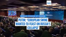 ‘European swine wanted to feast on Russia's collapse', Putin says bashing Europe
