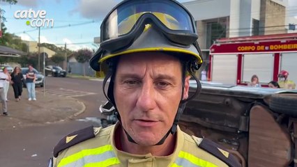 "Não observou a via de pare", diz subtenente sobre acidente no Centro de Cascavel