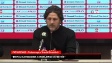 Fatih Tekke: Kaybettiğimiz için üzgünüz