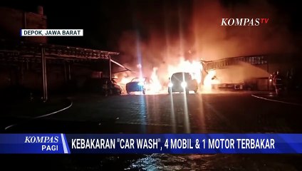 Kebakaran Car Wash di Depok, Empat Mobil dan Satu Motor Hangus Terbakar | KOMPAS PAGI