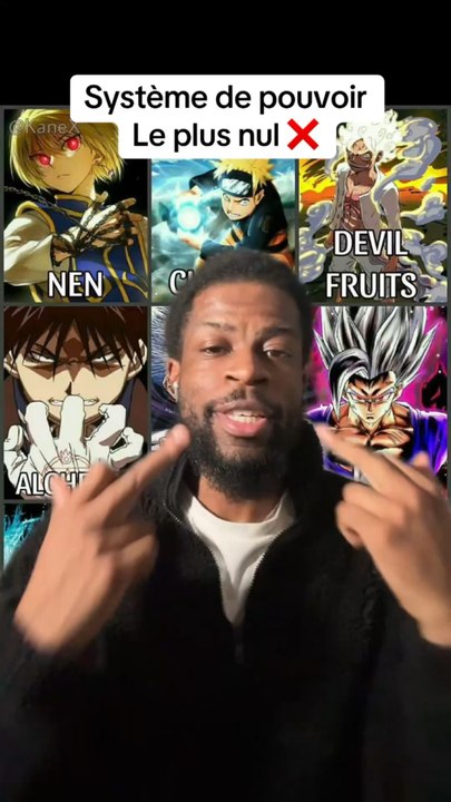 Quel anime a le système de pouvoir le plus nul ?