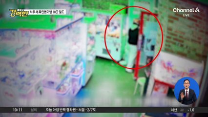 [돌직구 강력반]하루 새 무인점포 10곳 절도…2500만 원 훔쳐