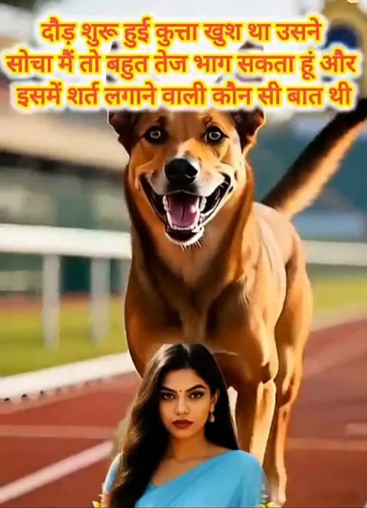 🐕🐴 कुत्ते और गधे की प्रेरणादायक दौड़ | मेहनत, धैर्य और जीत की सीख