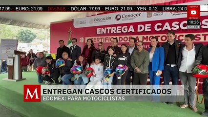 Entregan cascos certificados para motociclistas en Ecatepec, Estado de México