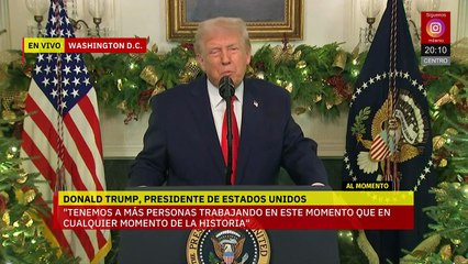 Donald Trump, presidente de los Estados Unidos, emite mensaje desde la Casa Blanca