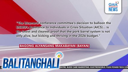 Paglobo ng AICS budget mula sa P27-B sa NEP na naging sa P63.9-B sa bicam, pinuna ng grupong BAYAN | Balitanghali