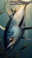 A giant tuna fish was caught by a fisherman