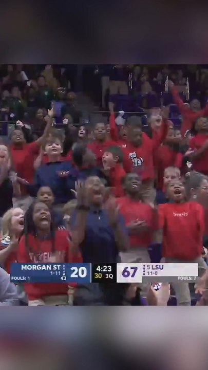 Crowd goes nuts after LSU gets to 67 points