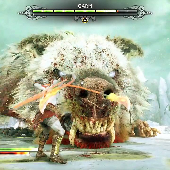 Kratos Destroys the Giant Wolf - God Of War Ragnarok