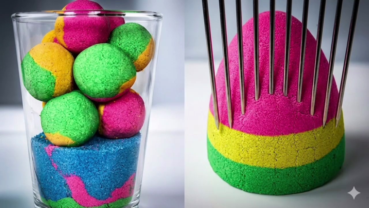 Colorful Sand Cutting – Soothing ASMR Compilati...