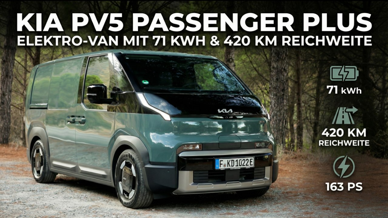 2026 KIA PV5 Passenger (71 kWh, 163 PS): Kompakter E-Van im Check