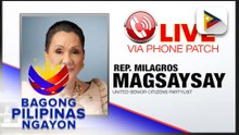 Panayam kay United Senior Citizens Party-list Rep. Milagros Magsaysay ukol sa panukalang universal social pention para sa lahat ng senior citizen sa bansa