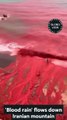 'Blood rain' flows down Iranian mountain