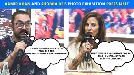 Aamir Khan & Shobha De For Launching The Photo Exhibition On The Maha Kumbh Mela In Mumbai Art Gallery