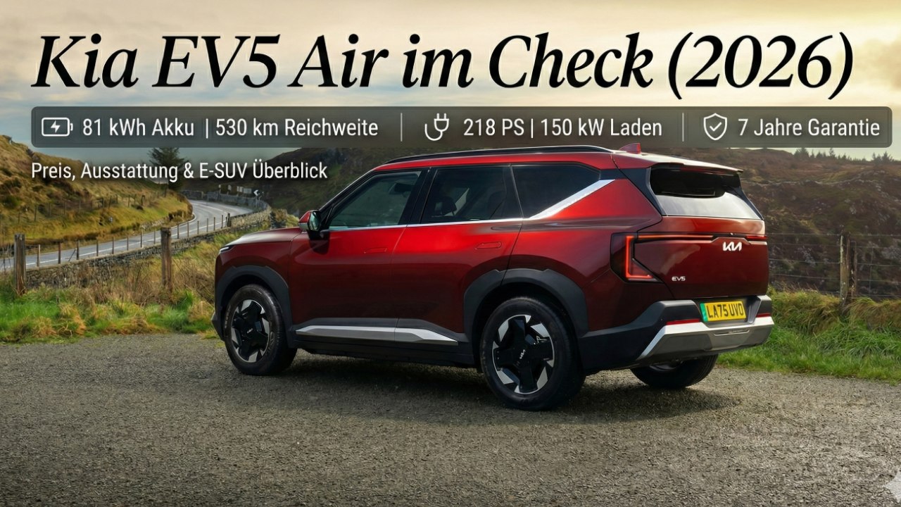 Kia EV5 Air 2025: Alle Highlights zur Basisversion im Review