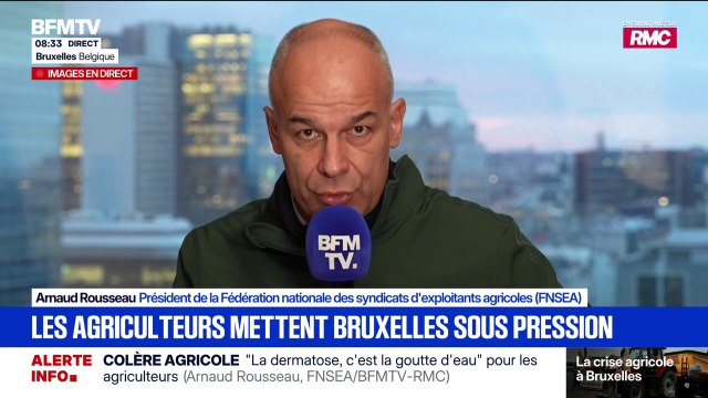 Blocages agricoles: C'est au gouvernement et à Bruxelles d'apporter les réponses , déclare Arnaud Rousseau, président de la FNSEA