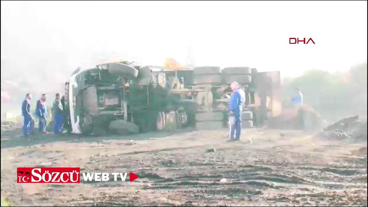 Üsküdar’da hafriyat kamyonu moloz dökümü sırasında devrildi; şoför yaralandı